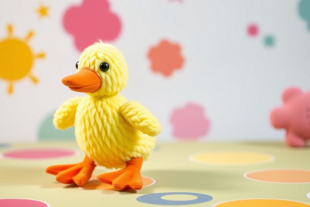 Crinkle Dog Toy ,Cute No Stuffing Duck with Soft Squeaker