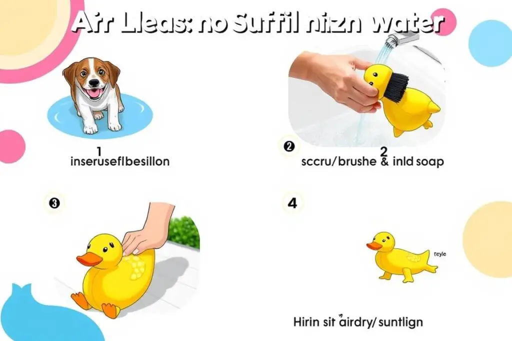 clean dog toy maintenance instructions